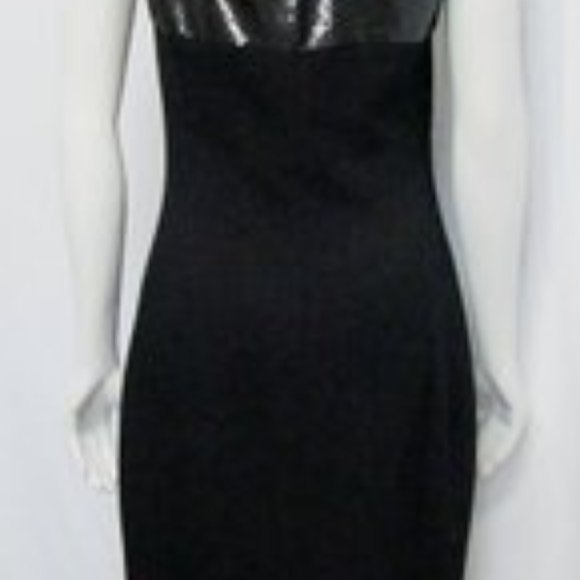 Michael Kors Evening Collection Black Halter Dress NEW 10 Medium Sequins - Picture 6 of 8